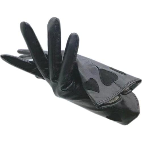 Gloves 2020 new ladies sheepskin black gloves leather fashion winter warmth beautiful free shipping genuine leather driving