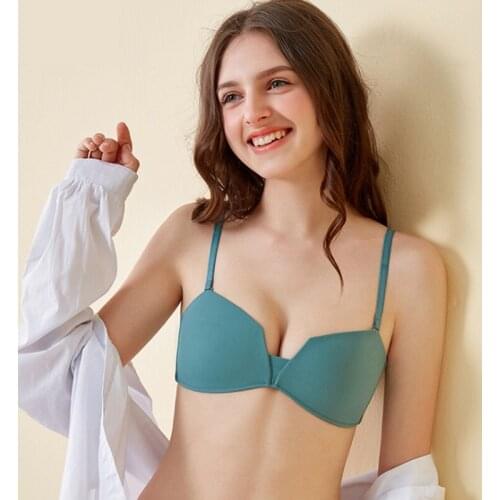 French Style Sexy Bralette Women Bra Soft Wireless Thin Lingerie 1/2 Half Cup Solid Brassiere Underwear Plunge Female Intimates