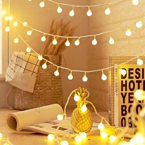 10/20/40 Led Christmas Decoration Lights Ball String Lights Battery Operated Fairy Lights for Home Wedding Party Street Lamp