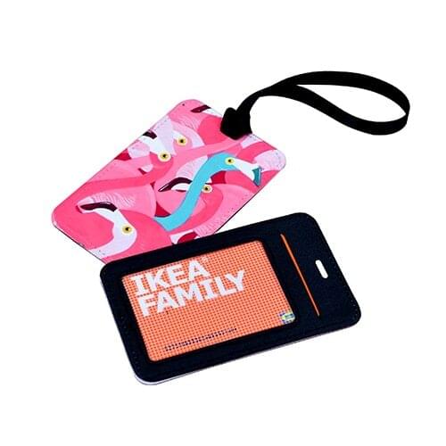 10pcs/lot wholesale Sublimation heatpress DIY blank Slim PU Card Holder Coin Pocket Suitcase Luggage Tags ID Address Holder