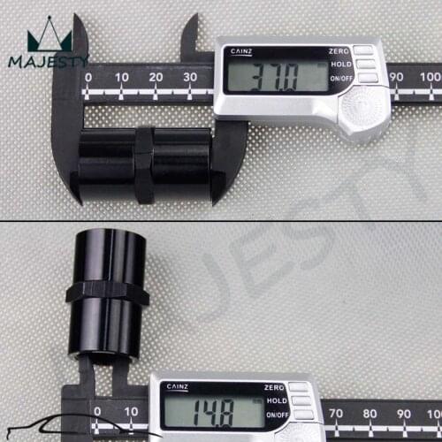 2PCS ALUMINUM FEMALE 3/8" NPT PIPE PIPING COUPLER ANODIZED FITTING ADAPTER Black