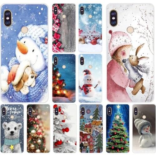 24AS Merry Christmas 2 Soft Silicone Tpu Cover phone Case for Xiaomi Redmi 5A 5 Plus 7 Note 5 5A 7 7A Pro