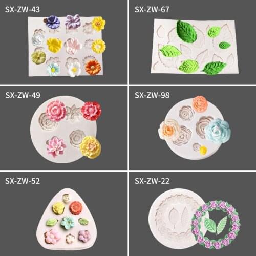 3d Flower Silicone Molds Fondant Craft Cake Candy Chocolate Sugarcraft Ice Pastry Baking Tool Mould
