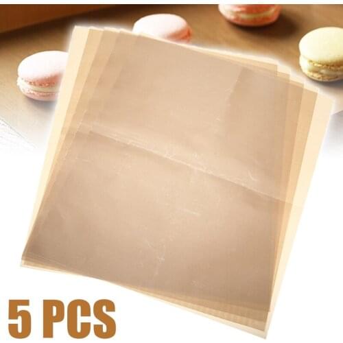 5pcs 30*40cm Kitchen BBQ Grill Mat Non-stick Roasting Foil Fiberglass Baking Pad BBQ Accessory Camping Cooking Supplies New