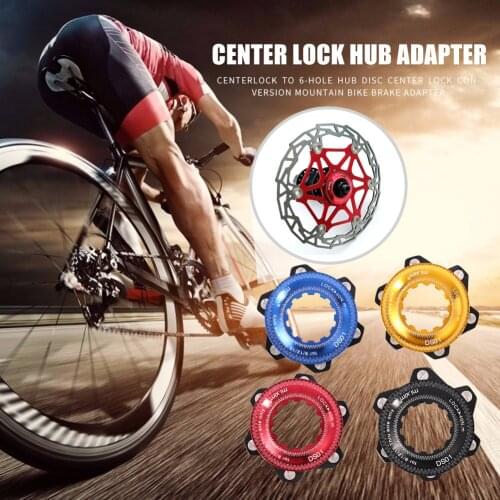 Bicycle Brake Adapter Hub Disc Portable Dustproof Biking Centerlock to 6-hole Cycling Parts for 6 Bolt Rotors Adaptor