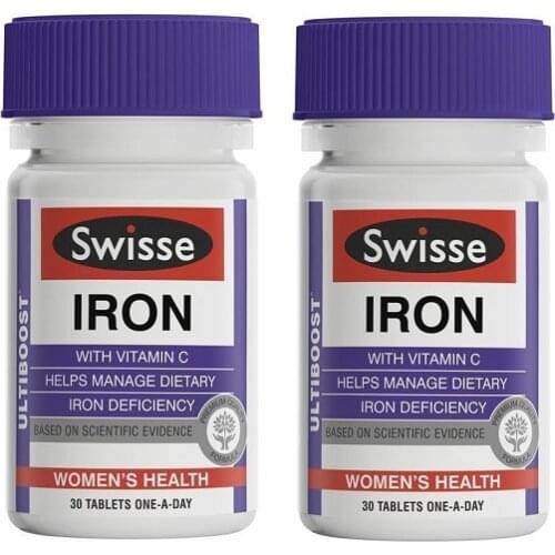 Australia Swisse Ultiboost Iron Supplement Management of Dietary Iron Deficiency suitable for Vegetarians During pregnancy