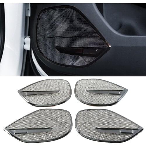 For Buick Regal 2017 2018 2019 Car Door Gate Loudspeaker Sound Chrome Pad Speaker Cover Trim Frame Sticker Interior Accessories