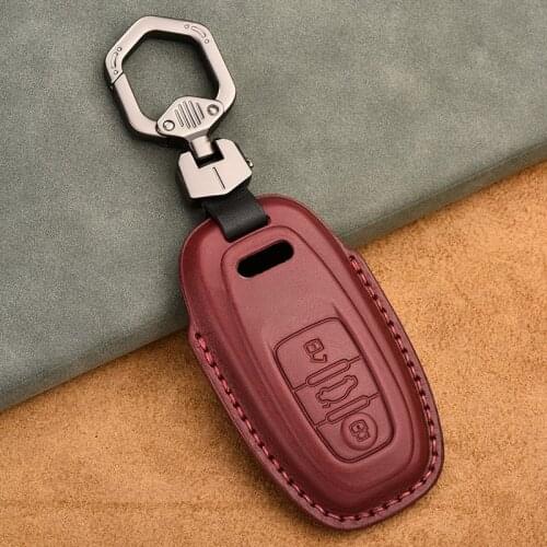 Car Key Case Cover for Audi A4 S4 B7 B8 A6 A5 A7 A8 Q5 S5 S6 Q7 Car Key Bag Holder Fob Shell Keyring Protect Accessories