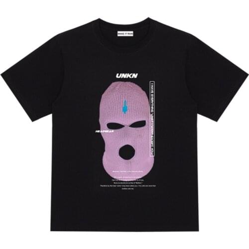 Balaclava Mask Hat Halloween Cap for Party Oversize Tshirts Gang Super Cool Hiphop Ski Mask Unisex Tshirts