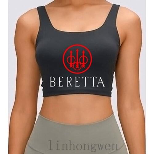 Berettas_Gun Sniper Riffle Firearms Women Tank Top Create Plus Size XL Fit Spring Funny Casual Trend Vintage Cotton Crop Top