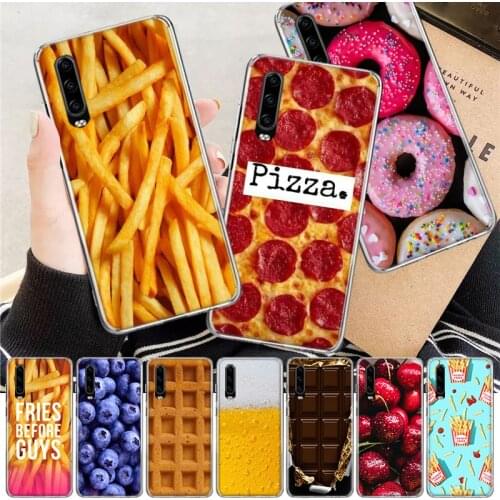 Food Dessert Chocolate Beer Cheese Soft Cover Phone Case For Huawei P30 P20 P10 P40 Mate 30 20 10 Pro Lite P Smart Z Plus + Cust