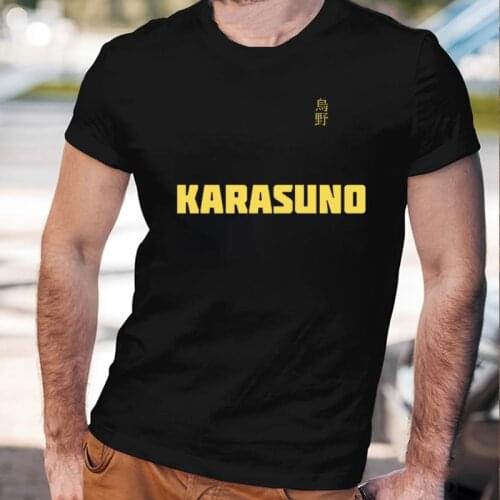 Haikyuu T Shirt Men Summer Hot Sale Cotton Anime Clothes Harajuku Manga Tee Karasuno Printed Top Male Cotton Kawaii Clothing