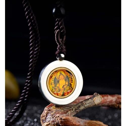 2021 Buddhism exorcise evil spirit good luck Titanium Yellow Jambhala fortune god buddha Pendant Amulet multipurpose talisman