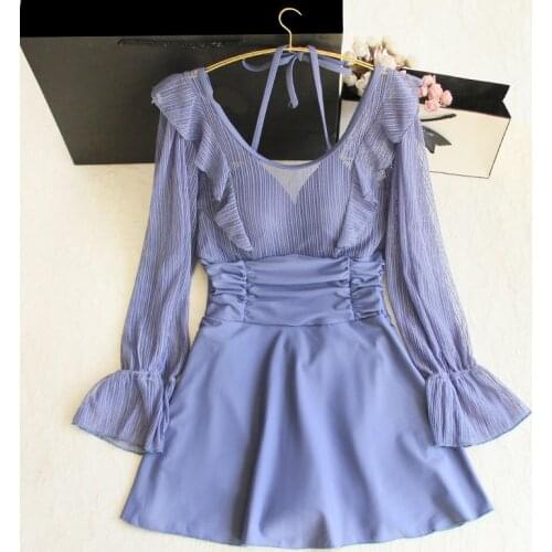 Conjoined skirt bigger sizes in 2020 the new cover the belly show thin strip small chest together bubble hot spring