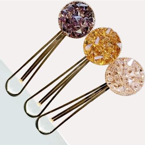 Korean Bobby Pin Full Rhinestones Hairpins Women Hair Jewelry Crystal Hair clips Hair Accessories Girls Hair Bobby Pins
