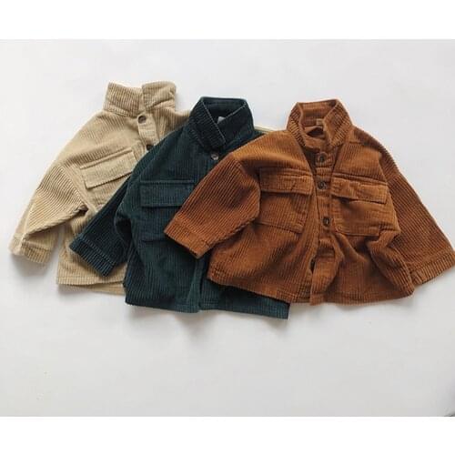 Autumn Winter Baby Boys Girls Corduroy Coat Korean Japan Style Children Clothing Baby Boy Girl Long Sleeve Jacket Kids Coat
