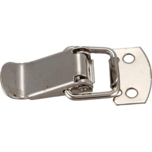 Silver Tone Metal Toggle Draw Latch Straight Loop Catch 1.6"