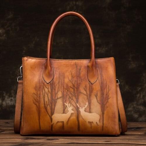 MOTAORA Womens Retro Shoulder Bag Genuine Leather Top-handle Bags For Female New Casual Tote Animal Prints Crossbody Bag Ladies