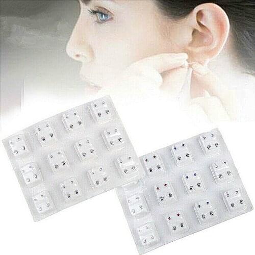 Ear Piercing Tool Kits Surgical Steel Ear Studs Male Piercing Crystal Jewelry 12 Pairs 2021