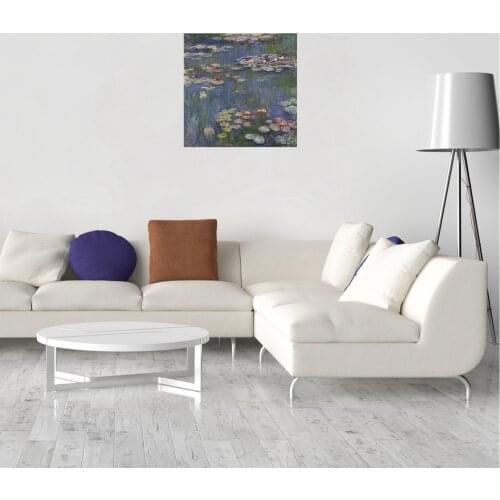 Water Lilies by Claude Monet Canvas Art Prints Contemporary Picture Artwork for Living Room Bedroom Home Interior Decoration