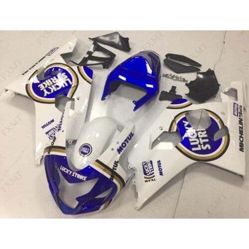 For Suzuki GSXR600 04 Body Kits GSX R 600 04 Motorcycle Fairing for Suzuki GSXR750 2004 - 2005 K4 Fairings White Blue