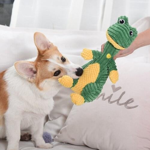 Plush Puppy Big Dog Chew Animals Toys Squeaker Pet Toys for Medium Large Dogs Accessories Cleaning Teeth Dog Supplies Dinosaur
