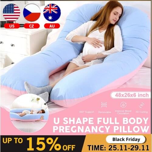 Sleeping Support Pillow For Pregnant Women Body Pure Cotton U Shape Maternity Pillows Pregnancy Side Sleepers Bedding