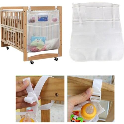 Big Capacity Newborn Baby Clothes Storage Hanging Bag Pouch Hanger Baby Diaper Nappy Crib Folding Mesh