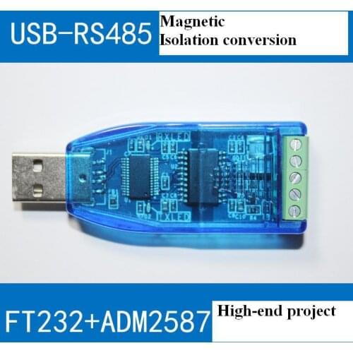 Industrial magnetic isolation USB to RS485 converter 2500V lightning FT232 + ADM2587