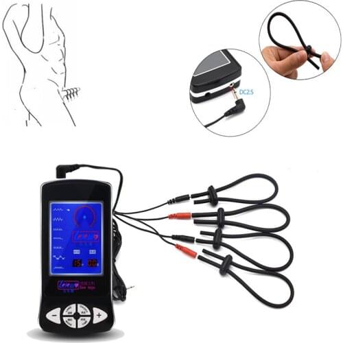 Adult Sex Toys Electro Shock Penis Ring BDSM Bondage Male Masturbator Adjustabel Cock Rings Penis Stimulation Sex Toys For Men