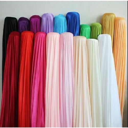 Silk fabric wedding party backdrop decoration Width 150CM/59inch Satin Fabric Solid Color Cloth/Performance Clothing Lining
