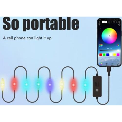 12.5M LED Light String RGB Light String Waterproof USB Fairy Light For Garden Christmas Wedding Decoration Outdoor String Lights