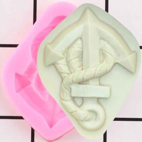 Anchor Silicone Mold Cupcake Topper Fondant Molds Sugarcraft Cake Decorating Tools Chocolate Gumpaste Moulds Candy Clay Mould