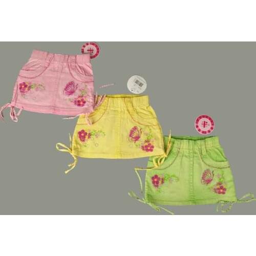 Kid girls skirts florals butterfly embroidery crystal elastic waistband mini cute children skirt MH2326
