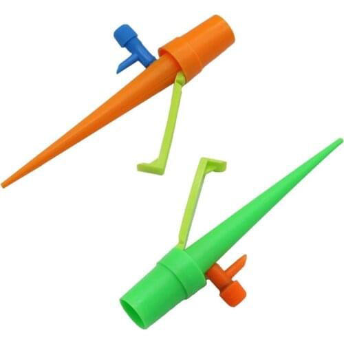 1 Pc Plant Adjustable Automatic Spiked Self Watering Device with Support Bracket Garden Irrigation Spike Stake Watering Drippers