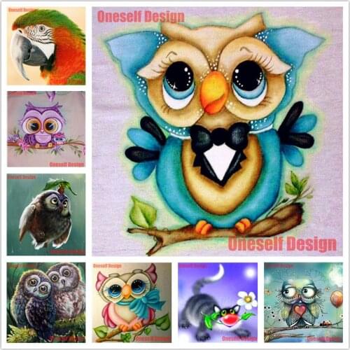 2020 new style popular 5d diamond embroidery full set animal paintings from diamonds 5d diamond mosaic sale owl decoration home