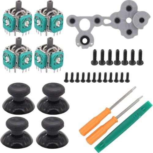 3D Analog Thumb Sticks Sensor Module Cap with D Pads R/L Button T6 T8 Screwdriver Repair Kit for One Controller
