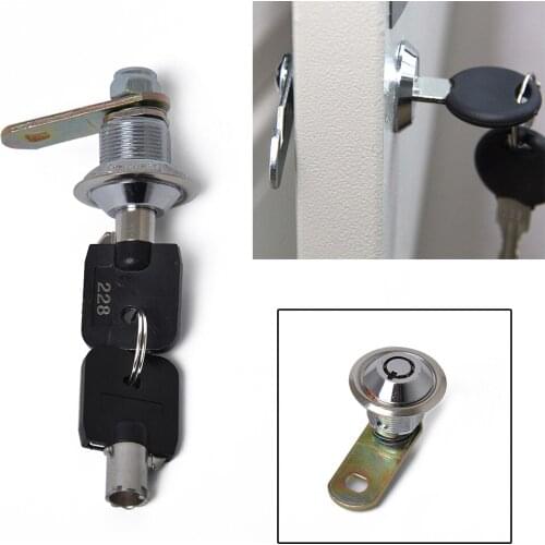 5/8" Tubular Cam Lock Cylinder for Cabinet Tool Box 180 Degree Turn Replacement Silver