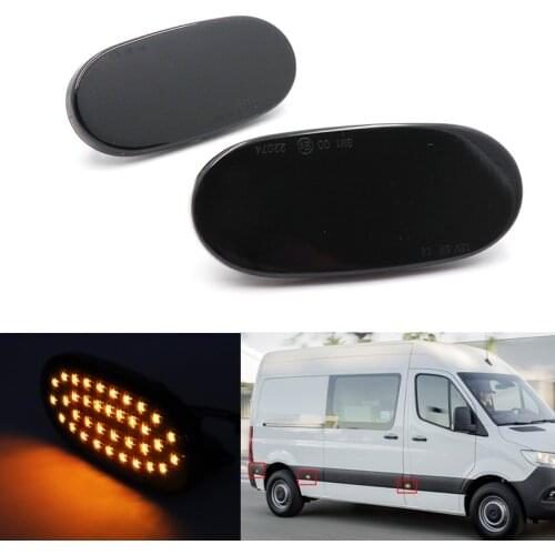 6x Amber LED Side Marker Light Repeater Indicator Turn Signal Panel Lamp For Benz Sprinter W906