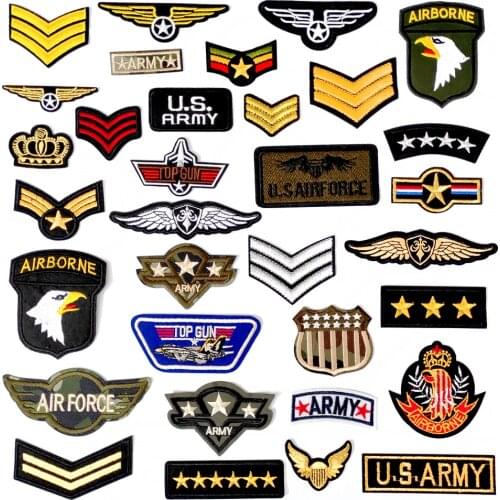 U.S.ARMY EMBLEM Iron On Badge Patch Embroidered Applique Sewing Clothes Stickers Garment Apparel Accessories