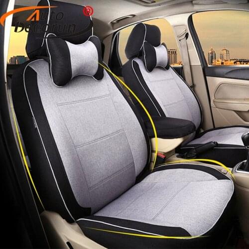 AutoDecorun Flax Car Cushion Seat for Nissan Cefiro Car Seat Covers Set Interior Accessories Custom Car Seat Supports Protectors