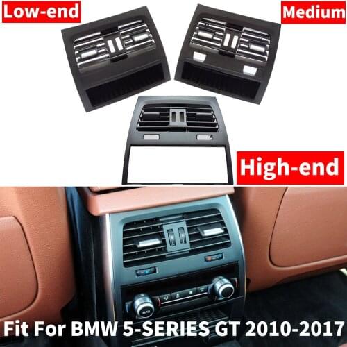 Car Rear Row A/C Air Conditioner Chrome Interior Inner Outlet Vent Dash Panel Grille For BMW 5 Series GT 528 535 F07 2010-2017