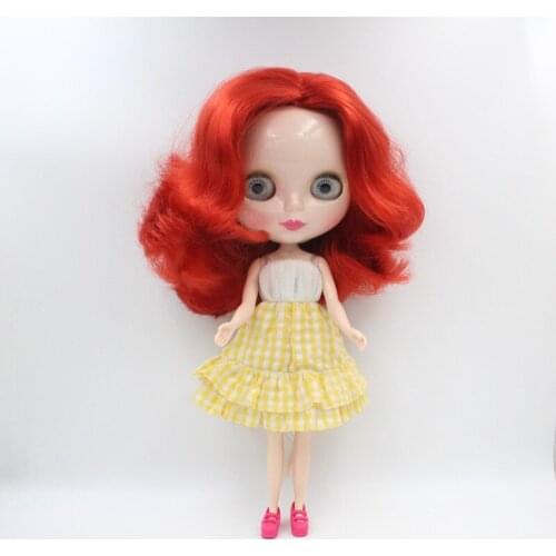 Free Shipping big discount RBL-604 DIY Nude Blyth doll birthday gift for girl 4colour big eye doll with beautiful Hair cute toy