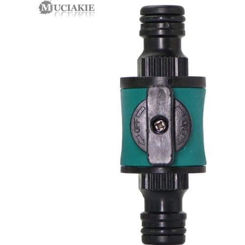 Plastic Garden Hose Quick Connect with Shutoff 16mm Quick Connectors with Valve for Water Hose Coupling Quick Release Adapter