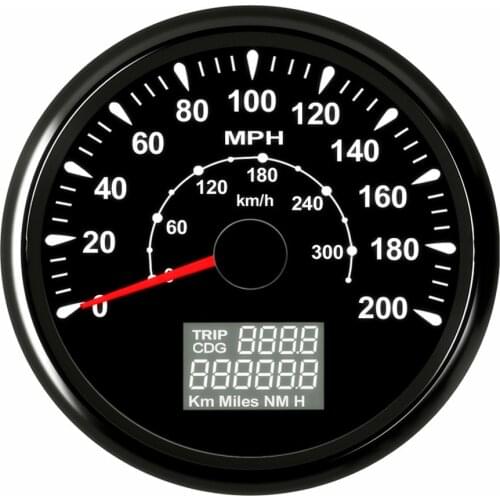 85 mm Digital Speedometer 200 MPH 300km/h GPS Speedometer Gauge for Motocycle Boat Car Speed Gauge fit for BMW Nissan