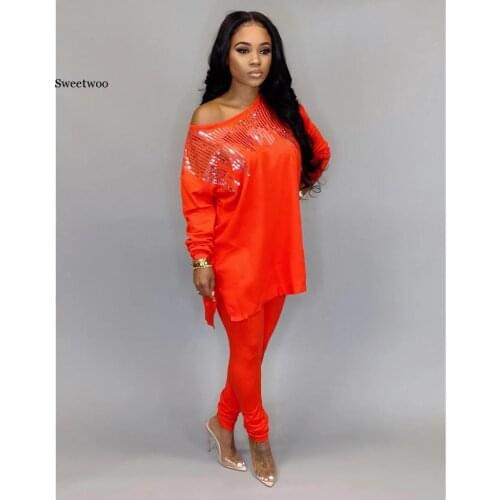 European and American womens fashion loose casual sequin embroidery suit