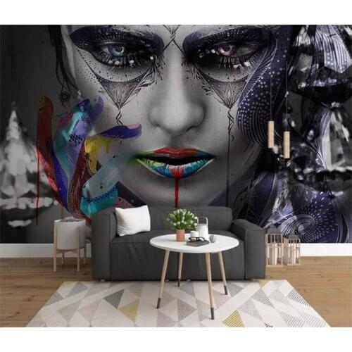Custom Photo Wallpaper Mural Wallpaper Color Hand Painted Abstract Graffiti Beauty Art Background Living Room Bedroom Home Deco