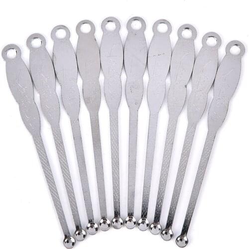 10 Pcs Durable Stainless Steel Earpick Ear Pick Handle Cleaning Earwax Remover Curette Care Tools New Health Ear Cleaner