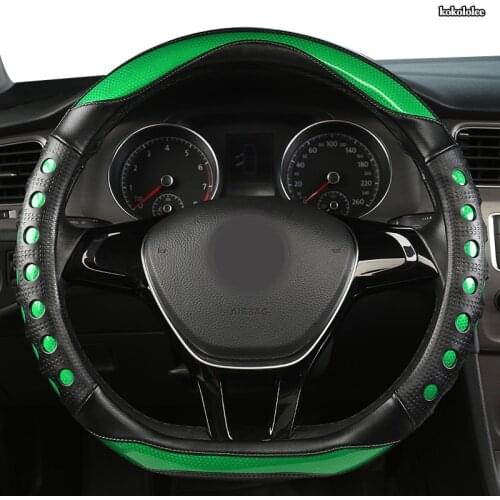 KOKOLOLEE Microfiber Leather Car Steering Wheel Cover For Subaru Forester Impreza Outback Legacy XV WRX STI BRZ Impreza Ascent