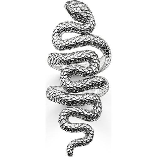Double-Ringed Openable Snake Rings, Fashion Thomas Style Winding Snake Ring 925 Sterling Silver Ts Jewelry Gift for Women Men